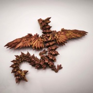 FIGURKA Kryształowy smok przegubowy ze skrzydłami CRYSTAL DRAGON S Treasure