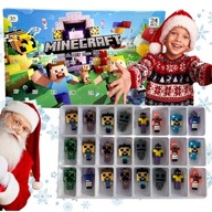 KALENDARZ ADWENTOWY MINECRAFT 24 FIGURKI BRELOKI ZESTAW NA PREZENT ŚWIĘTA