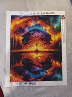 WOŚP - Obraz do oprawy - DRZEWO - wykonany haftem diamentowym