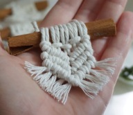 Makramka na cynamonie.Boho.Handmade.Różne WZORY, dekoracja boho
