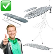 DESKA DO PRASOWANIA DUŻA SKŁADANA Z RĘKAWNIKIEM 120 x 38 cm | EUROGOLD