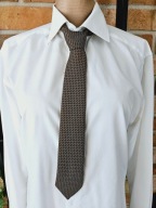 Ortal Łódź szeroki długi elegancki krawat dziadka retro vintage PRL