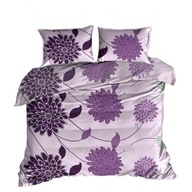 Pościel kora lux 180x200 + 2x60x70 +2x40x40 guzik K 203-1 Piwonia fiolet