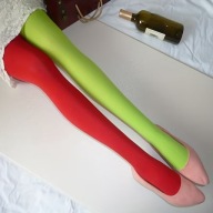 RAJSTOPY 30 DEN aksamitne GŁADKIE miękkie gładkie czerwone ZIELONE