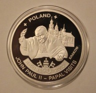 PAPIEŻ JAN PAWEŁ II 98 PIELGRZYMKA POLSKA KRAKÓW, MALAWI 2011, SREBRZONA