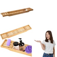 PÓŁKA NA WANNĘ 5FIVE BAMBUSOWA 4,5 X 70 X 15 CM BRĄZOWA