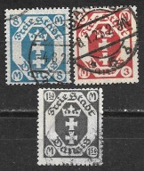 &WMG ROCZNIK 1922 Fi 97-99 kas.WYDANIE OBIEGOWE-HERB NA OŚMIOKĄTNEJ TARCZY