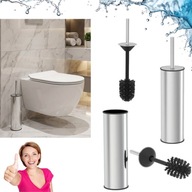 SZCZOTKA DO WC ZESTAW \WOLNOSTOJĄCY STAL NIERDZEWNA BIAŁY BŁYSZCZĄCY