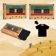 OPAKOWANIE PUDEŁKO PREZENTOWE NA KOSZULKĘ T-SHIRT | KASETA RETRO