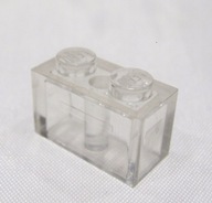 LEGO 3004 4613964 Klocek 1x2 trans clear 1szt Uży