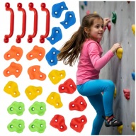 KAMIENIE WSPINACZKOWE DO WSPINACZKI DO ŚCIANKI DLA DZIECI DUŻE UCHWYTY