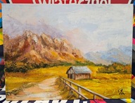 Obraz „Krajobraz górski” – akryl na płótnie | aukcja WOŚP