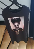 Czarna sukienka z nadrukiem Mohito S/M