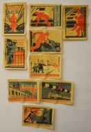 ETYKIETY ZAPAŁCZANE - 9 SZTUK - ETYKIETY ZAGRANICZNE, KAŻDA INNA