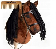 HOBBY HORSE KOŃ NA KIJU GŁOWA KONIA Z GRZYWĄ GRZEBIEŃ PREMIUM JAKOŚĆ