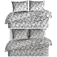 pościel bawełna lux 220x220 + 2x70x80 guzik B 213 DUO Esprit biały/es szary