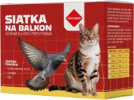 ZESTAW SIATKA NA BALKON DLA KOTA PTAKI GOŁĘBIE 4X3m, OKO 50mm BEZ WIERCENIA
