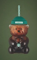 KUBEK SZKLANY BEARISTA MIŚ ZE SŁOMKĄ 591 ml W PUDEŁKU
