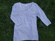 Bluzka Vero Moda granat paski cotton+strech BDB r. 36/S