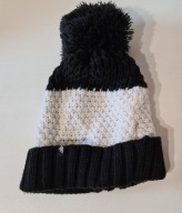 4F Czapka zimowa streetwear czarnobiała na polarze