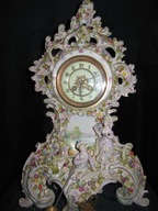 REZERWACJA---Misnia Porcelanowy Zegar Kominkowy ok,1850r