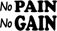 Naklejka naścienna na lustro NO PAIN NO GAIN