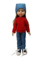 Ubranko komplet zestaw dla lalki Paola Reina 32cm dres spódniczka 5w1