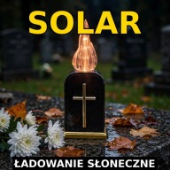ZNICZ SOLARNY ŁADOWANIE SŁONECZNE ŚWIECA LED KRZYŻ WSZYSTKICH ŚWIĘTYCH