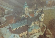JĘDRZEJÓW - KOŚCIÓŁ CYSTERSÓW - KLASZTOR - Z LOTU PTAKA - STEMPEL
