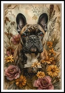 A2 OBRAZ PLAKAT PIES PUPIL PLAKAT BULDOG FRANCUSKI