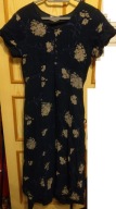 Sukienka maxi granatowa z kwiatami nowa 40 L XL 42