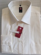 KOSZULA MĘSKIA DL. RĘKAW -BAWEŁNA- R. 182/188-42, ELTEX PREMIUM SLIM-ECRU