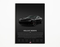 PLAKAT DODGE CHALLENGER SRT REDEYE IDEALNY NA PREZENT NAJWYŻSZA JAKOŚĆ A3