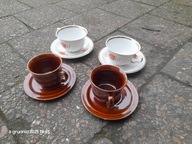 Zestaw 4 szt. do kawy i herbaty filiżanka z talerzykiem - Gratis 12 szt.