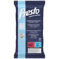 PRESTO Ściereczki nawilżane do szyb i luster 30 szt.