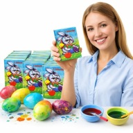 BARWNIKI DO JAJEK ZESTAW AŻ 50 SASZETEK WIELKANOC 5 RÓŻNYCH KOLORÓW ALIGA