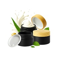 20x Pojemniki Słoiki Szklane CZARNY MAT 5g na Krem Balsam Próbki Maść Żel