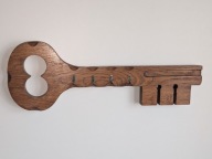 Wieszak na klucze drewniany DĄB ręcznie robiony pomysł na prezent do domu