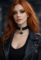 Rock choker Naszyjnik Ćma moth zmierzchnica alternative Obroża Moth