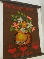 KILIM MAKATKA CZYSTA WEŁNA DO POWIESZENIA SKANDYNAWSKI HAFT