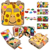 TABLICA MANIPULACYJNA SENSORYCZNA KSIĄŻECZKA ZABAWKA EDUKACYJNA DLA DZIECKA