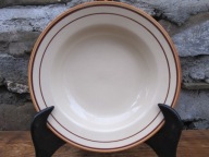 KREMOWY Głęboki Talerz Obiadowy_Porcelit TUŁOWICE PRL