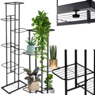 KWIETNIK METALOWY LOFT REGAŁ STOJĄCY WYSOKI 143 CM – 9 MIEJSC NA ROŚLINY