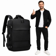 Torba podróżna Essosway czarna wodoodporna 24 l z miejscem na laptopa