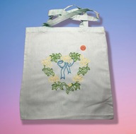 Torba bawełniana na zakupy ręcznie haftowana