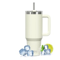 Kubek termiczny beżowy stal nierdzewna 1180ML na kawę herbatę wodę napoje