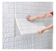 Płytki Samoprzylepne Tapeta 3D Cegiełka Biała