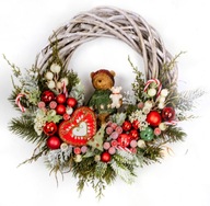 Świąteczny bożonarodzeniowy wianek na Boże Narodzenie 40 cm