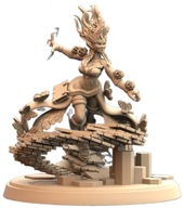 Dream Teller Wróżka Wojownik Pinup D RPG Druk 3D NSFW