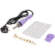 WYPALARKA LUTOWNICA GRZAŁKOWA GRAWER W DREWNIE 12 SZABLONÓW +AKCESORIA 220V